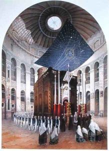 The Church of the Holy Sepulchre, illustration from Souvenirs de Jerusalem by Contre-Amiral Paris, engraved by Hubert Clerget 1818-99 and Jules Gaildrau 1816-98 by Paris