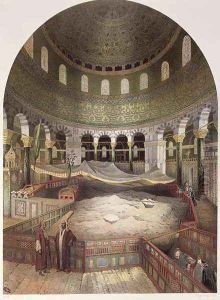 Interior of the Mosque of Omar, illustration from Souvenirs de Jerusalem by Contre-Amiral Paris, engraved by Hubert Clerget 1818-99 and Jules Gaildrau 1816-98 Interior of the Mosque of Omar, illustration from Souvenirs de Jerusalem by Contre-Amiral Paris, engraved by Hubert Clerget 1818-99 and Jules Gaildrau 1816-98