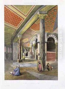 The Gallery of the Mosque of Omar, from Souvenirs of Jerusalem, engraved by Charles Claude Bachelier fl.1830-60 and Albert Adam b.1833, 1861 The Gallery of the Mosque of Omar, from Souvenirs of Jerusalem, engraved by Charles Claude Bachelier fl.1830-60 and Albert Adam b.1833, 1861