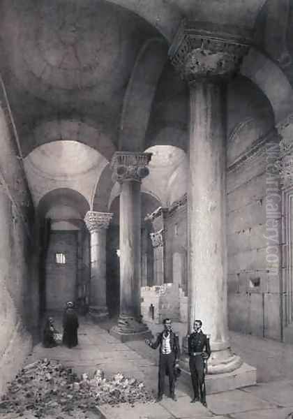 Interior of the Golden Gate in Jerusalem, illustration from Souvenirs de Jerusalem by Contre-Amiral Paris, engraved by Hubert Clerget 1818-99 and Jules Gaildrau 1816-98 - view 1