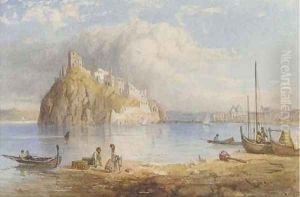 The Rhein at Ehrenbrightstein and Castel Aragonese, Ischia by Thomas Pyne