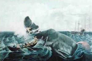 Capturing a Sperm Whale, engraved by J. Hill, published 1835 by William Page