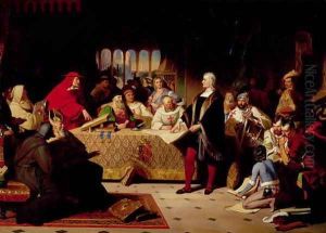 Columbus 1451-1506 Before the Council of Salamanca, 1847 by William H. Powell