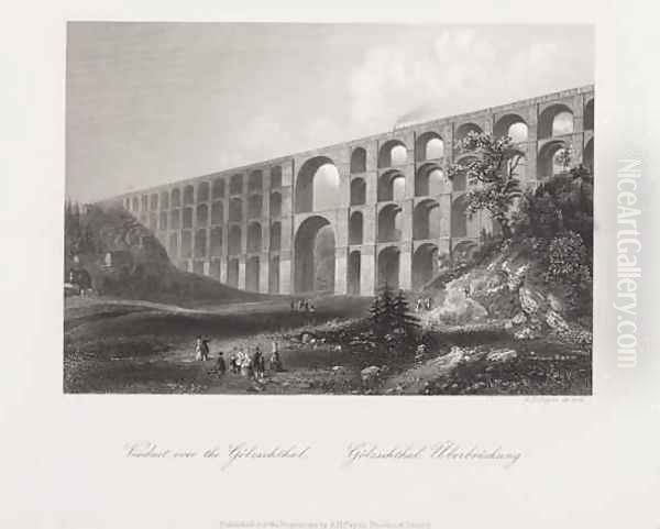 Viaduct Over the Golzschthal, Saxony, c.1840 - view 1