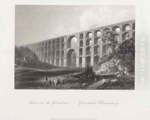 Viaduct Over the Golzschthal, Saxony, c.1840