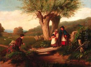 Gypsies crossing a brook