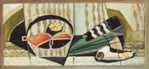 Nature Morte Avec Compotier Et Eventail