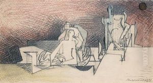 Groupe De Personnages by Louis Marcoussis
