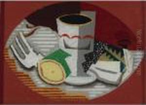 Nature Morte A La Fourchette by Louis Marcoussis