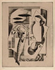 Viareggio (or La Depeche De Toulouse) (milet 45) by Louis Marcoussis
