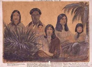 Natives of Ahuriri, Hawkes Bay, New Zealand, 1851 by Robert Park