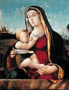 Virgin feeding the Child by Veneto (Pasqualino di Niccolo) Pasqualino