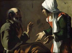 The Denial of St. Peter by Saraceni Pensionante de