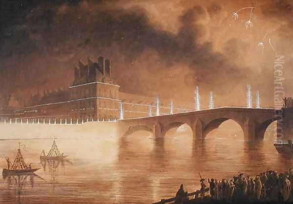 Illumination of the Quay and Pont des Tuileries - view 1