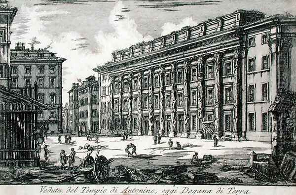 Tempio di Antonino in Rome, c.1780 - view 1