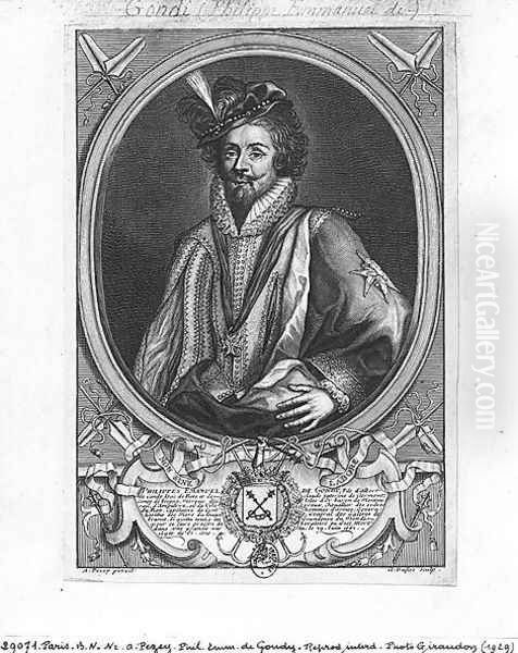 Philippe-Emmanuel de Gondi 1581-1662 Marquis de Belle-Isle, engraved by Claude Duflos 1665-1727 - view 1