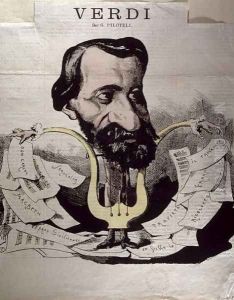 Giuseppe Verdi 1813-1901, caricature, 1860s