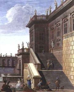 The Courtyard of a Baroque Palace by Jacob Balthasar Peeters