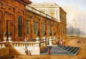 The Return of the Prodigal Son on the Steps of a Classical Palace