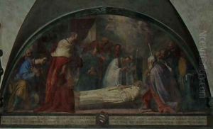 The Death of St. Antoninus, lunette by Bernardino Barbatelli Poccetti