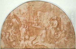 The Miracle of the Fresco of Santissima Annunziata, Florence, c.1600-12 by Bernardino Barbatelli Poccetti