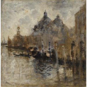 Vue De La Salute A Venise by Pompeo Mariani