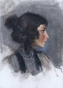 Profilo Di Donna by Pompeo Mariani