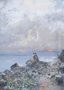 Tramonto A Bordighera by Pompeo Mariani