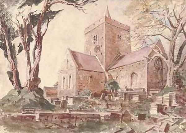 A folio of unframed watercolours, the majority of English and French landscapes and town scenes, all variously inscribed and dated - view 1