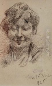 Testa Di Donna Sorridente by Pompeo Mariani