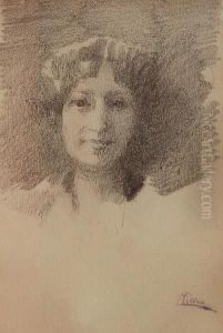 Testa Femminile by Pompeo Mariani