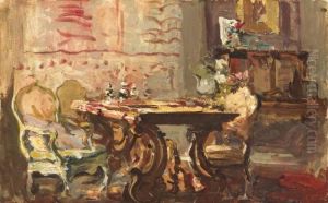Salotto A Bordighera - 1918 by Pompeo Mariani