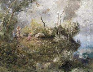 Passeggiata A Bordighera by Pompeo Mariani