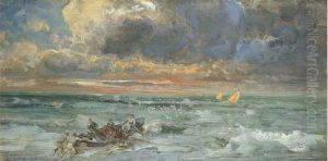 Mareggiata A Bordighera by Pompeo Mariani