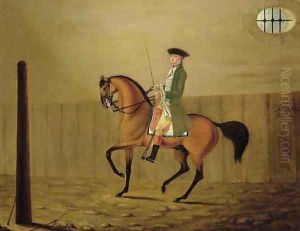 Gentleman on a Bay Horse in a Riding School, 1766 by Thomas Parkinson