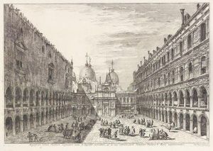 Innenhof Des Palazzo Ducale In Venedig by Michele Marieschi