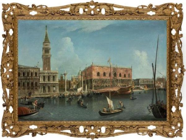 The Molo, Venice, With The
Zecca, The Libreria, The Piazzetta Withthe Campanile, The Palazzo
Ducale, The Bridge Of Sighs And Theprigoni - view 1