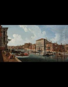 Il Canal Grande A Palazzo Corner Della Regina