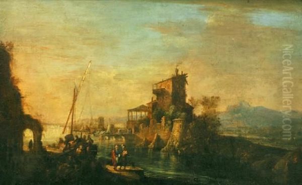 Italian Coastal Port Scene - view 1