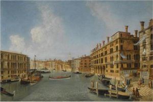 View Of The Grand Canal, Venice, With The Fondaco Dei Tedeschi by Michele Marieschi