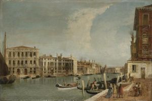 The Grand Canal, Venice, With 
Ca' Pesaro And Palazzofoscarini-giovannelli, From The Campiello Of The 
Palazzogussoni by Michele Marieschi