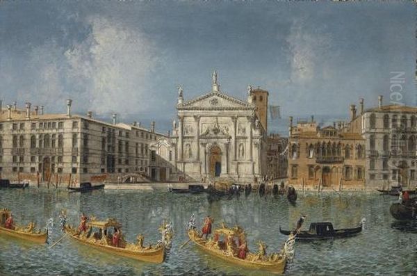 The Grand Canal, Venice, With The Church Of San Stae - view 1