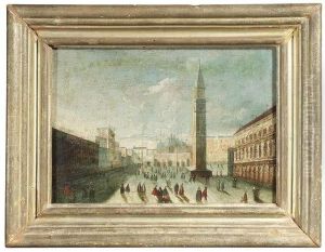 St Mark's Square In Venice. Oil/canvas/canvas by Michele Marieschi