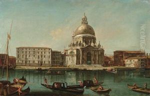 Veduta Del Canal Grande All""altezza Della Chiesa Della Salute by Michele Marieschi