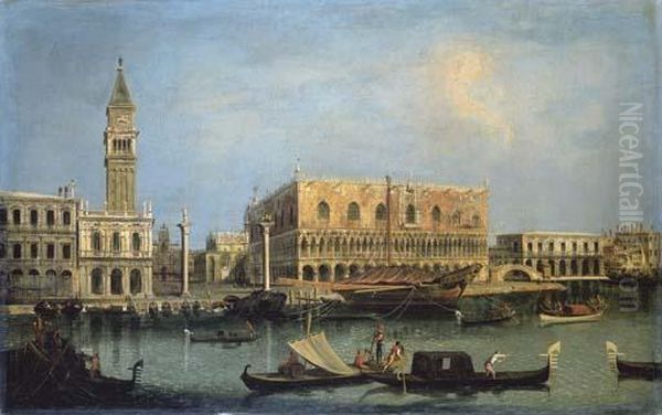 Une Vue Du Bassin De San Marco Avec La Piazetta Et Le Palais Ducal A Venise - view 1