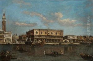 Venice, A View Of The Dogana With The Doge's Palace by Michele Marieschi