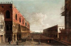 Venice, A View Of The Piazzetta Looking Towards The Bacino Di San Marco by Michele Marieschi
