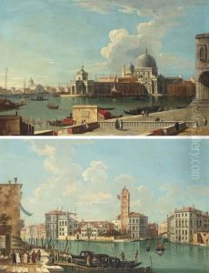 The Entrance To The Grand Canal With Santa Maria Della Salute by Michele Marieschi