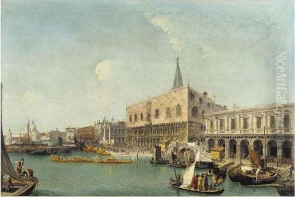 Le Palais Ducal Et Les Prisons Vus Depuis Le Bassin De Saint-marc - view 1