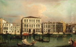 Venice, A View Of The Ca' Pesaro Across The Grand Canal thumbnail